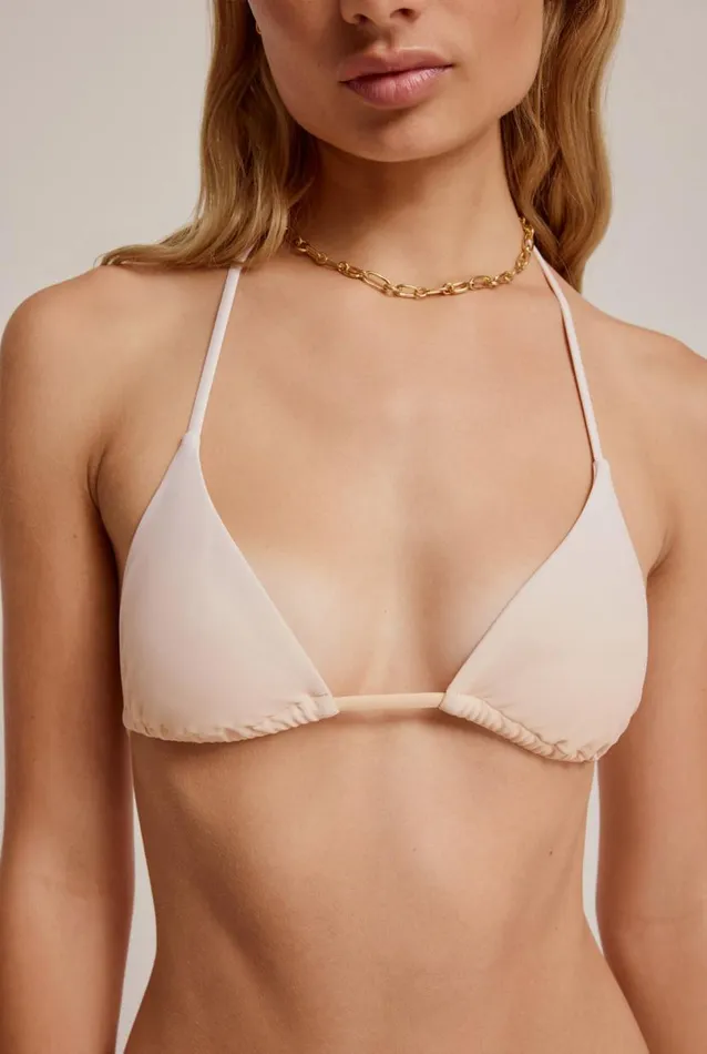 Woman Venroy Swim and Separates Printed String Triangle Bikini Top