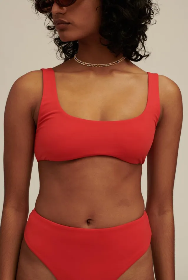 Woman Venroy Swim and Separates Scoop Neck Crop