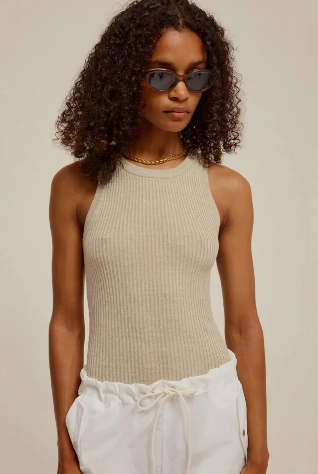 Woman Venroy TShirts and Tanks Fitted Rib Tank
