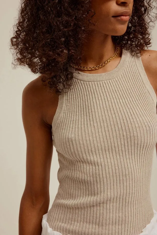 Woman Venroy TShirts and Tanks Fitted Rib Tank