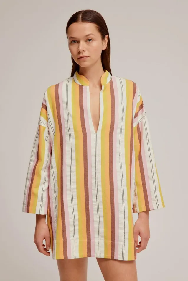 Woman Venroy Tops Woven Stripe Tunic