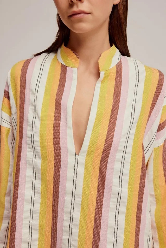Woman Venroy Tops Woven Stripe Tunic