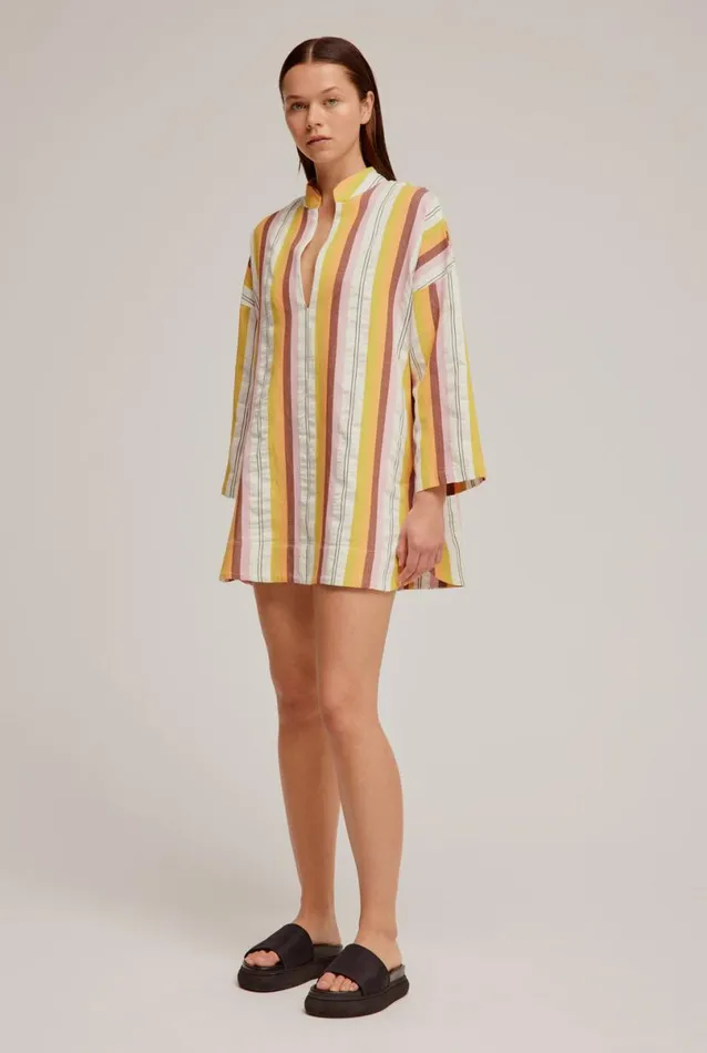 Woman Venroy Tops Woven Stripe Tunic
