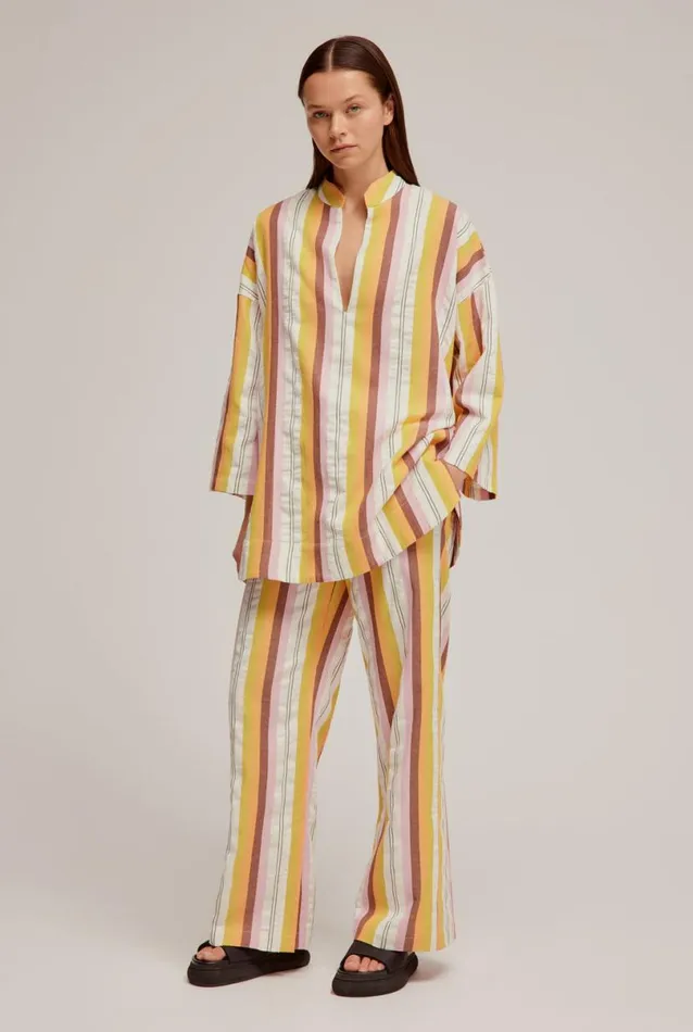 Woman Venroy Tops Woven Stripe Tunic