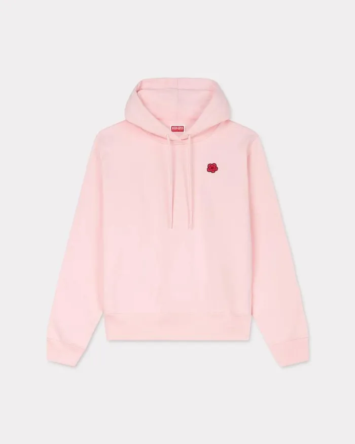 Women 039Boke Flower039 Embroidered Hoodie Faded Pink Kenzo Sweatshirts And Hoodies