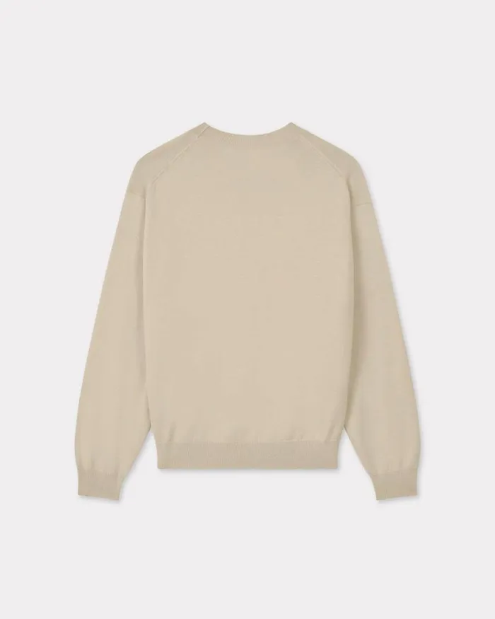 Women 039Boke Flower039 Embroidered Jumper In Wool Beige Kenzo Sweaters And Cardigans