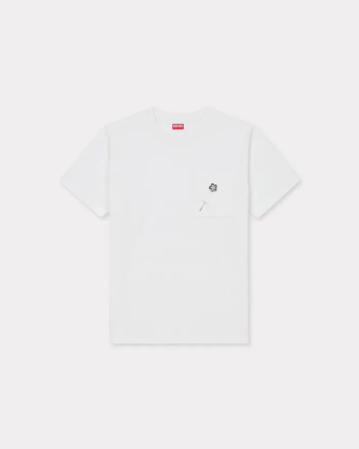 Women 039Boke Flower039 Embroidered Loose Tshirt In Cotton Off White Kenzo Tshirts And Polos Women 039Boke Flower039 Embroidered Loose Tshirt In Cotton Off White Kenzo Tshirts And Polos
