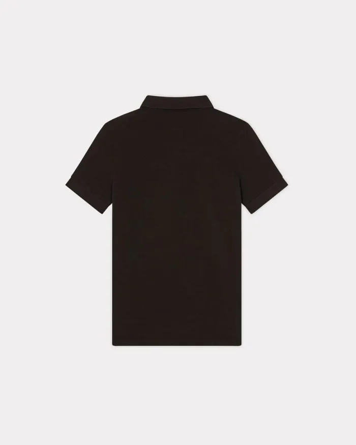 Women 039Boke Flower039 Embroidered Polo Shirt Black Kenzo Tshirts And Polos