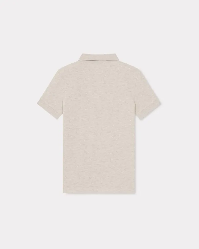 Women 039Boke Flower039 Embroidered Polo Shirt Pale Grey Kenzo Tshirts And Polos