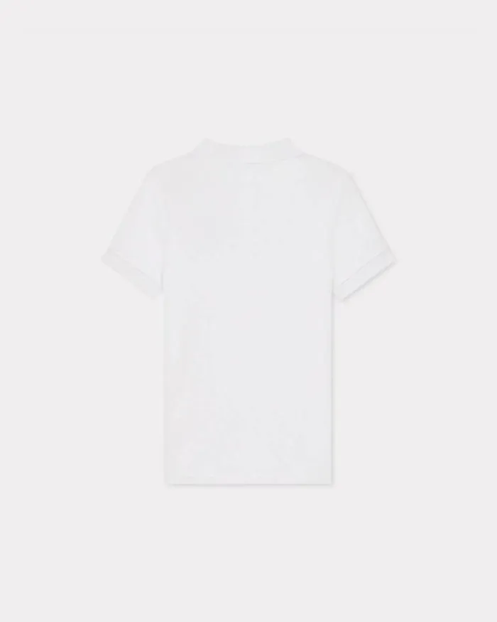 Women 039Boke Flower039 Embroidered Polo Shirt White Kenzo Tshirts And Polos