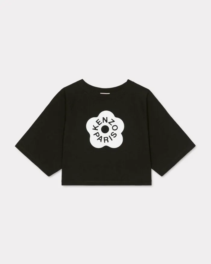 Women 039Boke Flower 20039 Boxy Tshirt Black Kenzo Tshirts And Polos