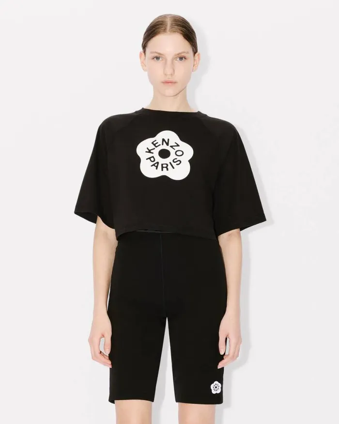 Women 039Boke Flower 20039 Boxy Tshirt Black Kenzo Tshirts And Polos