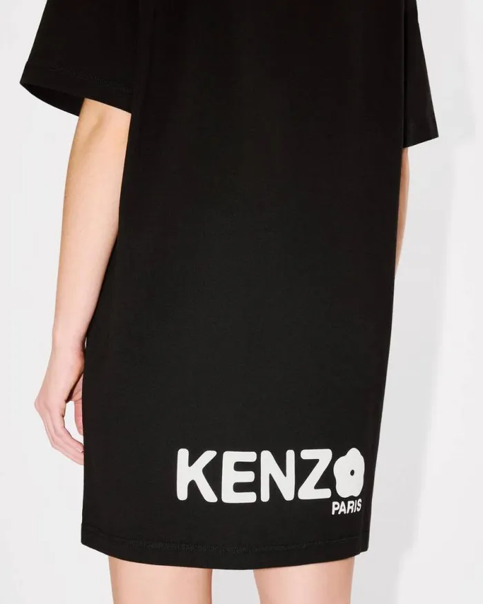 Women 039Boke Flower 20039 Embroidered Oversized Tshirt Dress In Cotton Black Kenzo Dresses And Skirts