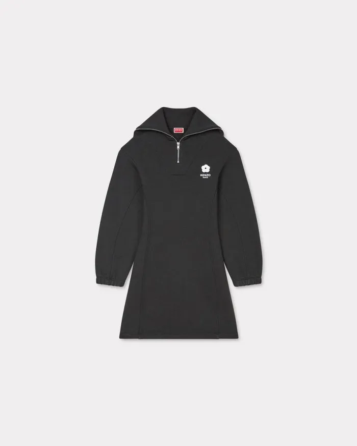 Women 039Boke Flower 20039 Embroidered Sweatshirt Dress Black Kenzo Dresses And Skirts