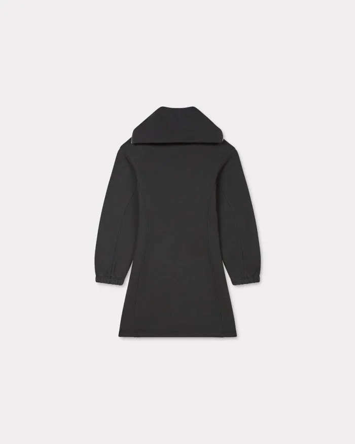 Women 039Boke Flower 20039 Embroidered Sweatshirt Dress Black Kenzo Dresses And Skirts