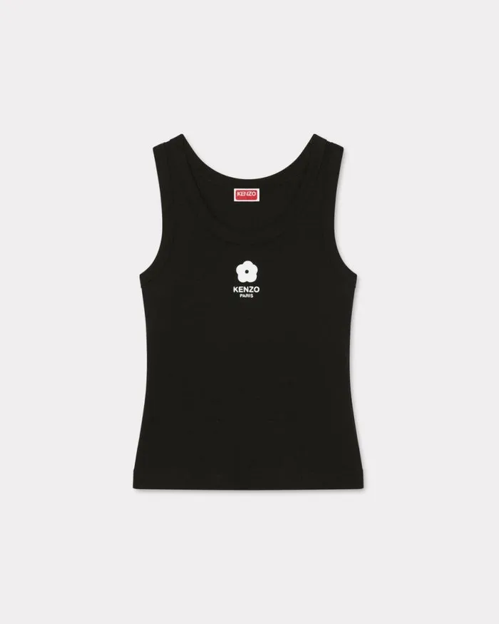 Women 039Boke Flower 20039 Embroidered Tank Top Black Kenzo Shirts And Tops