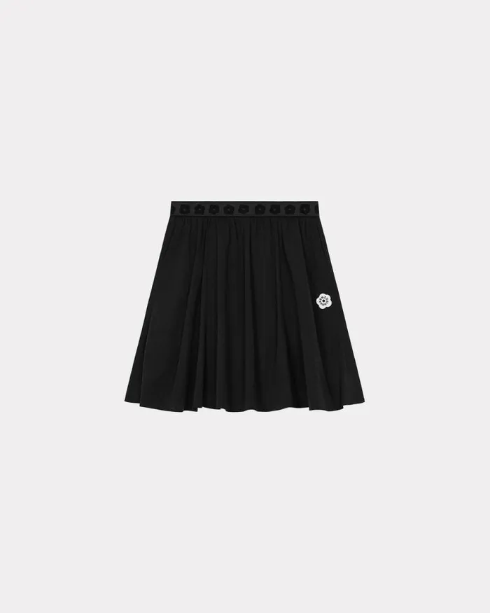 Women 039Boke Flower 20039 Short Skirt In Technical Cotton Black Kenzo Dresses And Skirts