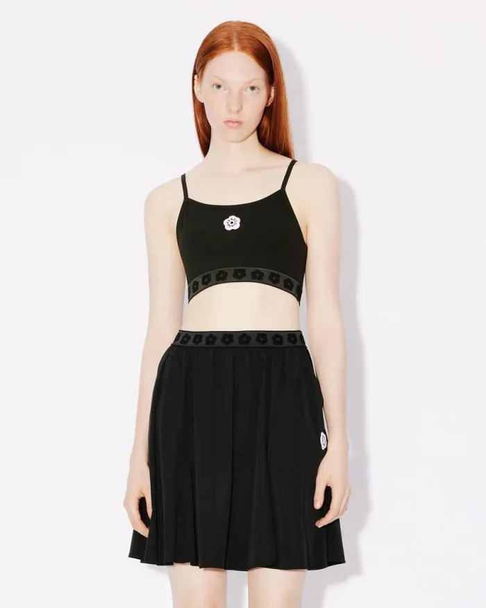 Women 039Boke Flower 20039 Short Skirt In Technical Cotton Black Kenzo Dresses And Skirts