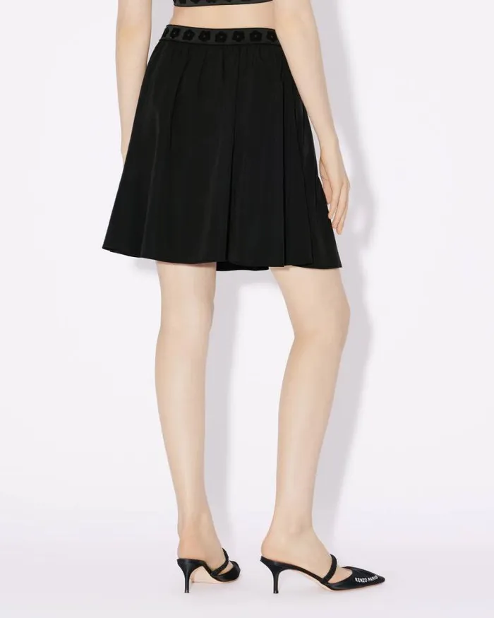 Women 039Boke Flower 20039 Short Skirt In Technical Cotton Black Kenzo Dresses And Skirts