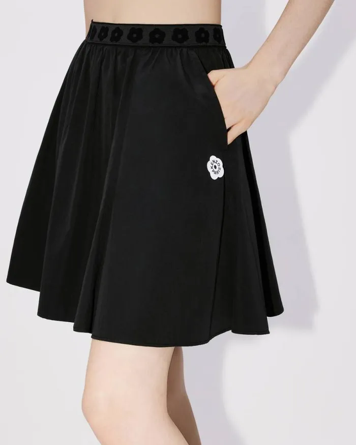 Women 039Boke Flower 20039 Short Skirt In Technical Cotton Black Kenzo Dresses And Skirts