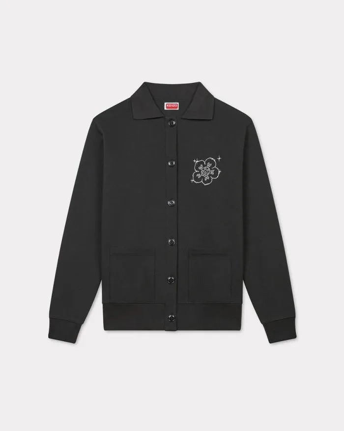 Women 039KENZO Constellation039 Embroidered Loose Cardigan In Cotton Black Kenzo Sweatshirts And Hoodies Women 039KENZO Constellation039 Embroidered Loose Cardigan In Cotton Black Kenzo Sweatshirts And Hoodies