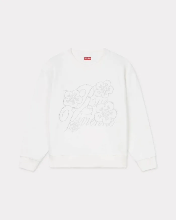 Women 039KENZO Constellation039 Embroidered Sweatshirt In Cotton Off White Kenzo Sweatshirts And Hoodies Women 039KENZO Constellation039 Embroidered Sweatshirt In Cotton Off White Kenzo Sweatshirts And Hoodies