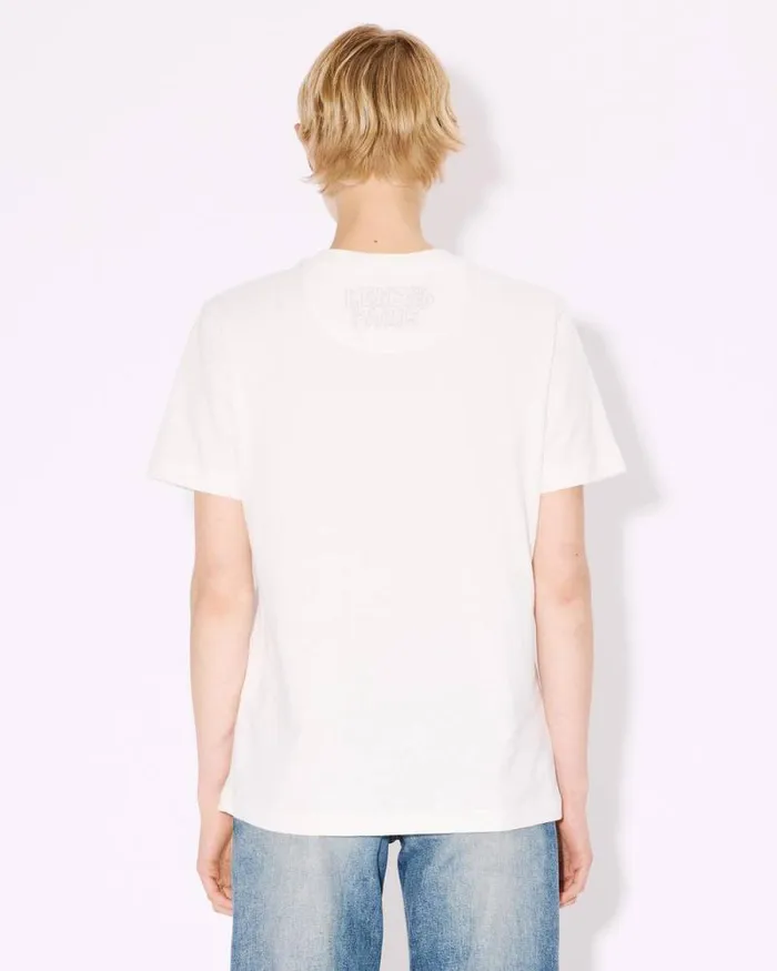 Women 039KENZO Constellation039 Loose Tshirt In Cotton Off White Kenzo Tshirts And Polos