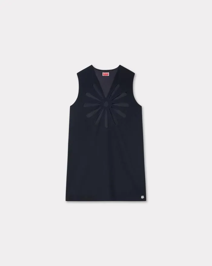 Women 039KENZO Marguerite039 Dress In Virgin Wool Black Kenzo Dresses And Skirts