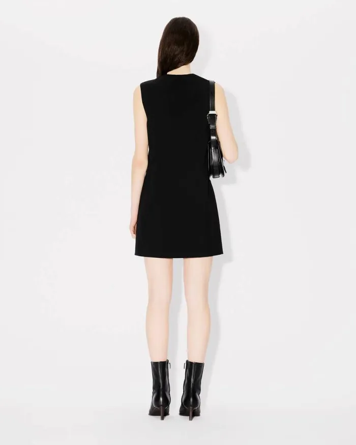 Women 039KENZO Marguerite039 Dress In Virgin Wool Black Kenzo Dresses And Skirts