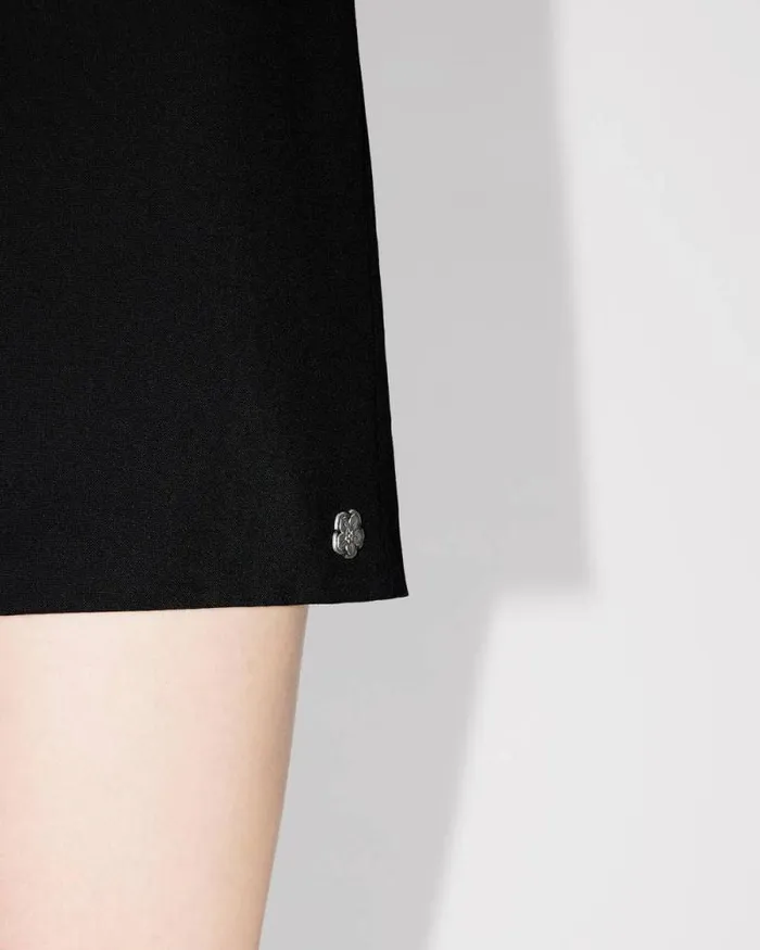 Women 039KENZO Marguerite039 Dress In Virgin Wool Black Kenzo Dresses And Skirts