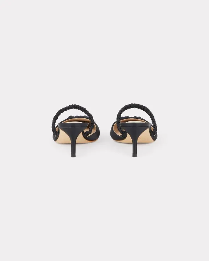 Women 039KENZO Mio039 Kitten Heel Black Kenzo Mules And Espadrilles