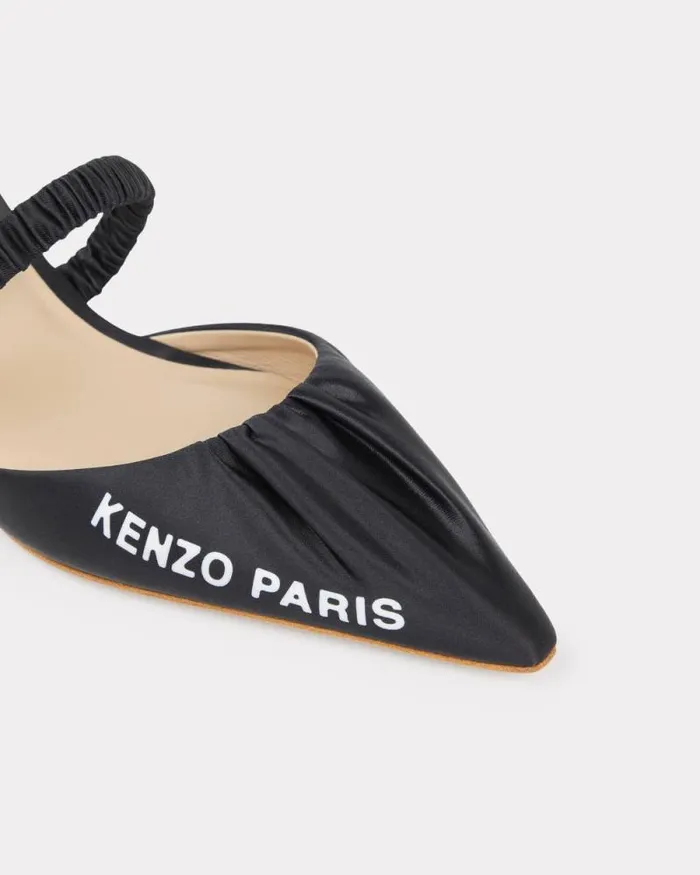 Women 039KENZO Mio039 Kitten Heel Black Kenzo Mules And Espadrilles