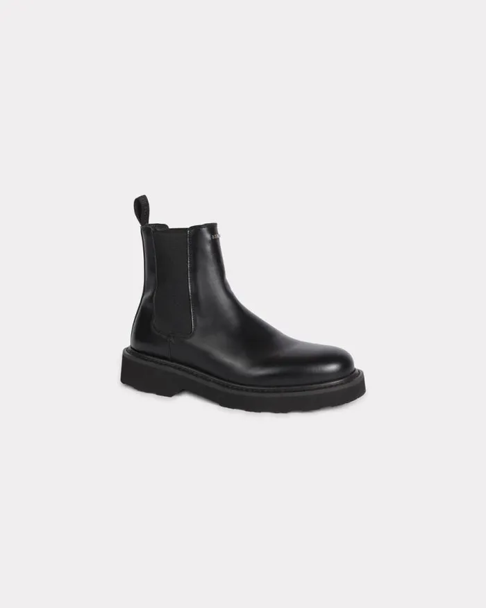 Women 039KENZO Ukio039 Leather Chelsea Boots Black Kenzo Boots
