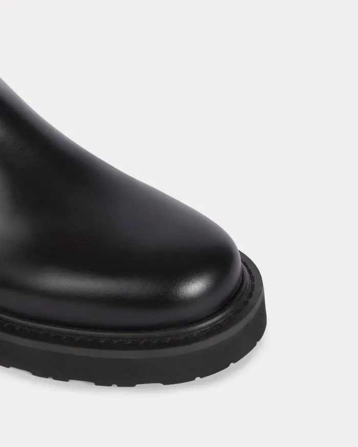 Women 039KENZO Ukio039 Leather Chelsea Boots Black Kenzo Boots
