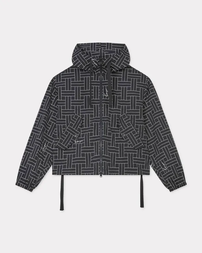 Women 039KENZO Weave039 Windbreaker Black Kenzo Jackets And Coats