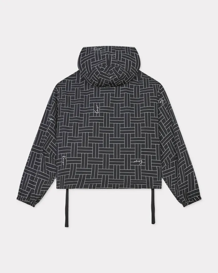 Women 039KENZO Weave039 Windbreaker Black Kenzo Jackets And Coats