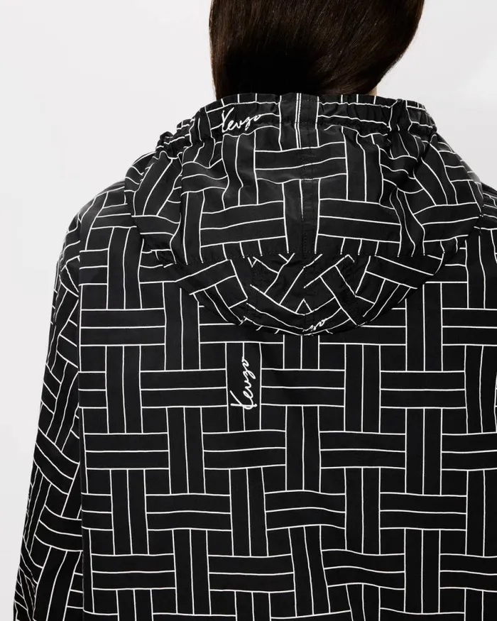 Women 039KENZO Weave039 Windbreaker Black Kenzo Jackets And Coats