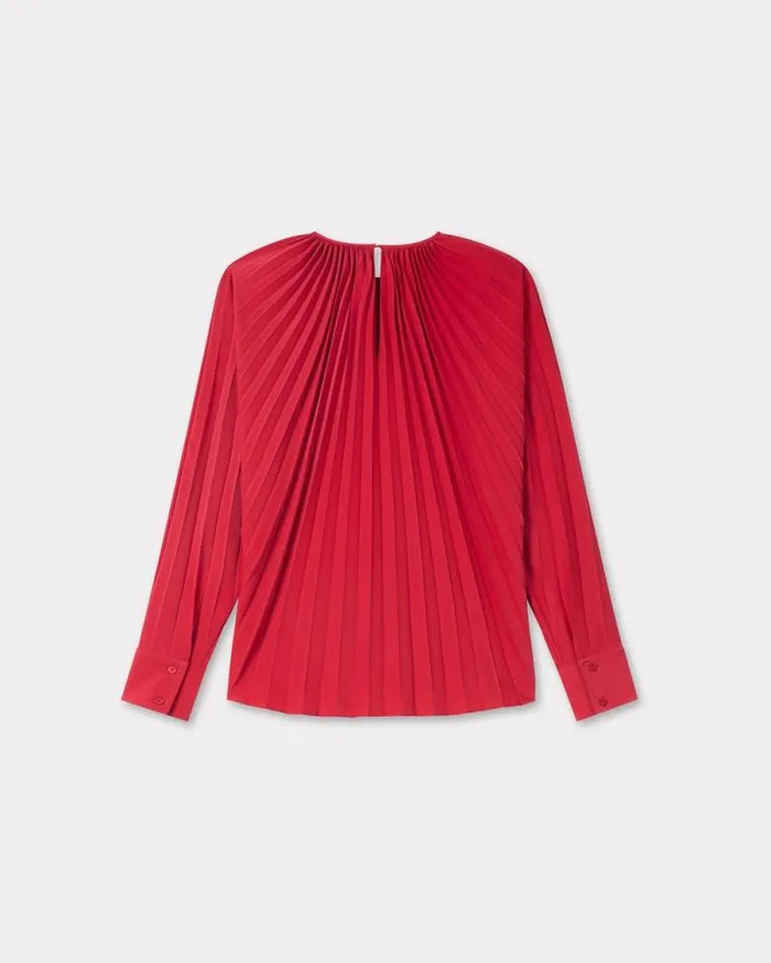 Women 039Sunray039 Pleated Blouse Cherry Kenzo Shirts And Tops