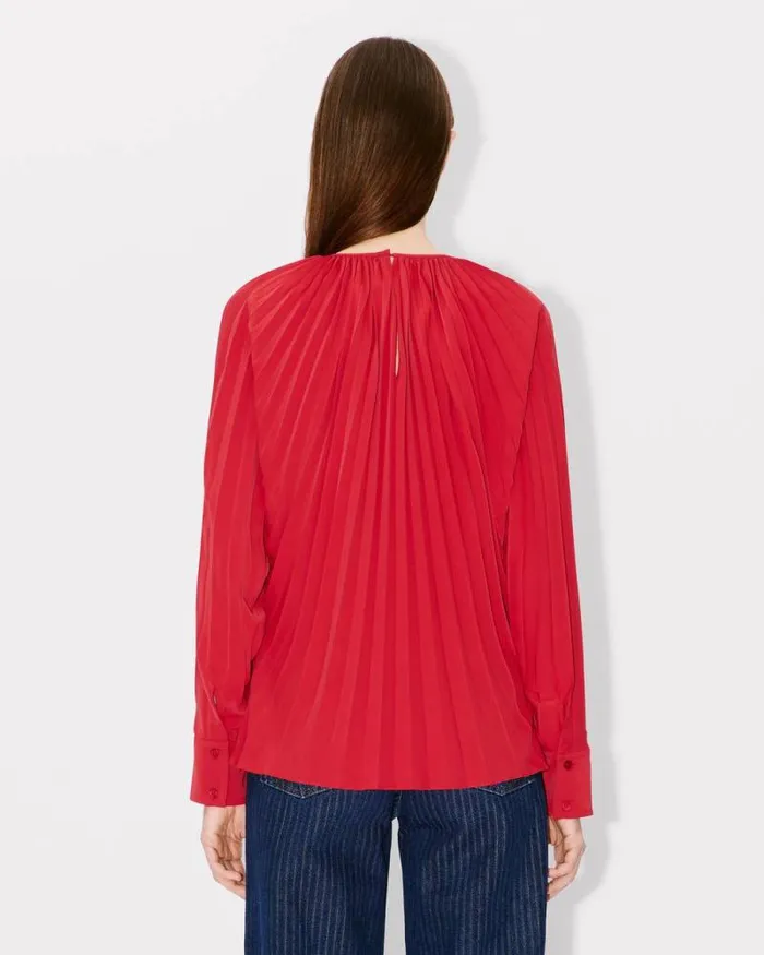 Women 039Sunray039 Pleated Blouse Cherry Kenzo Shirts And Tops
