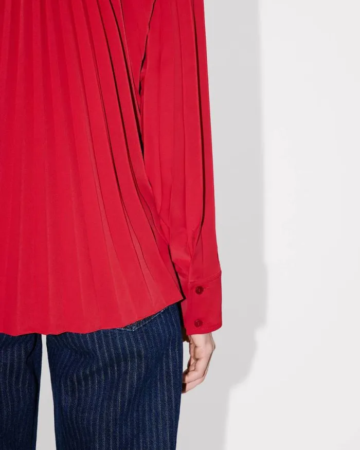 Women 039Sunray039 Pleated Blouse Cherry Kenzo Shirts And Tops