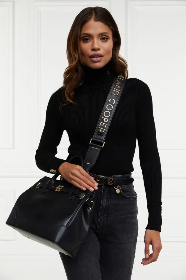 Women Abbot Bag Strap Black Gold Holland Cooper Bags Women Abbot Bag Strap Black Gold Holland Cooper Bags