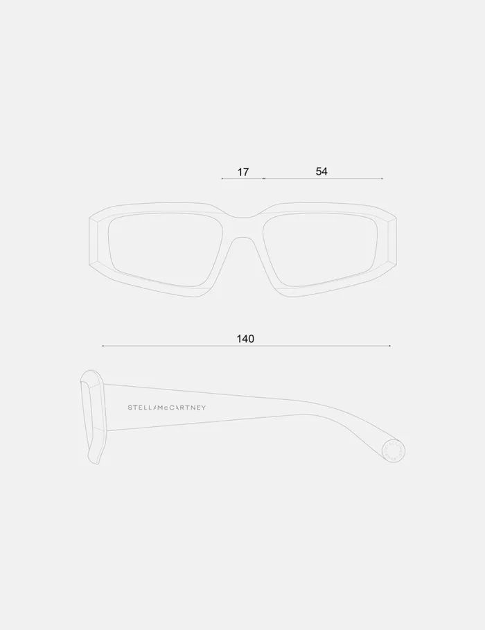 Women Abstract Rectangle Sunglasses Glossy Black Stella McCartney Sunglasses Women Abstract Rectangle Sunglasses Glossy Black Stella McCartney Sunglasses