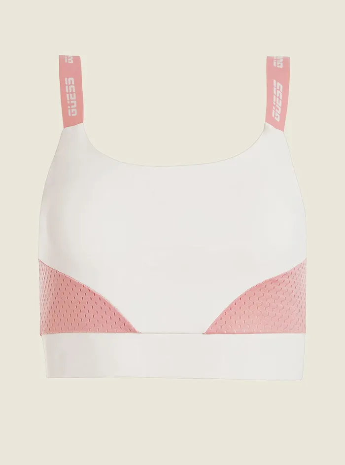 Women Activewear GUESS Eco White Catherine Active Bra Women Activewear GUESS Eco White Catherine Active Bra