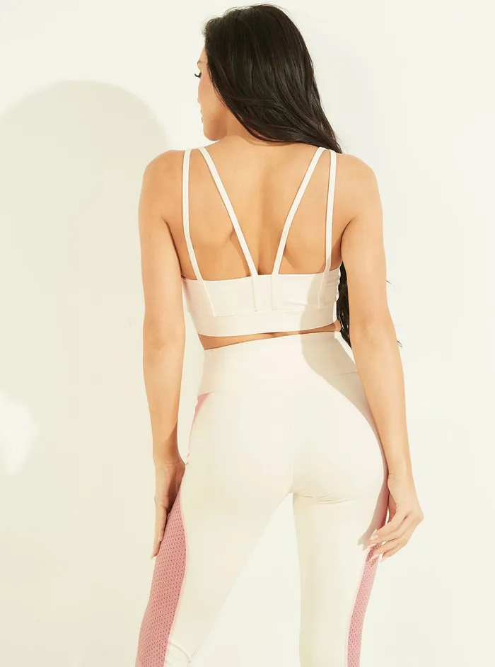 Women Activewear GUESS Eco White Catherine Active Bra Women Activewear GUESS Eco White Catherine Active Bra