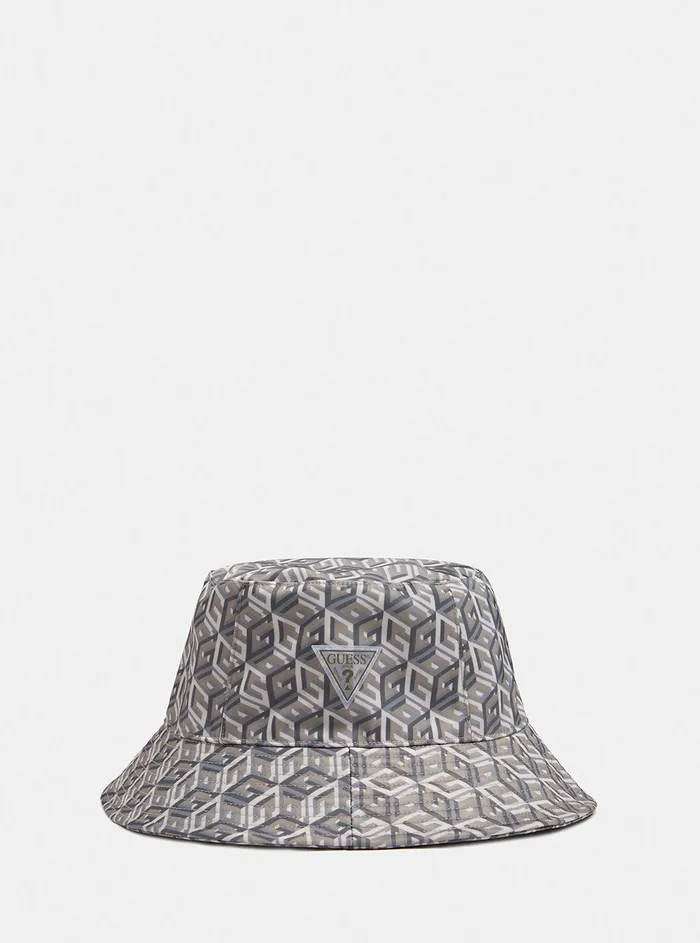 Women Activewear GUESS Grey G Cube Daria Bucket Hat