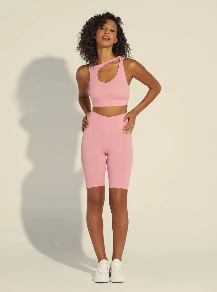 Women Activewear GUESS Pink Evalyn Active Top