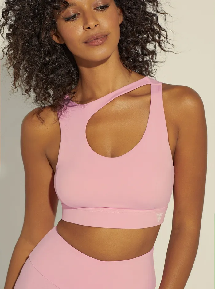 Women Activewear GUESS Pink Evalyn Active Top