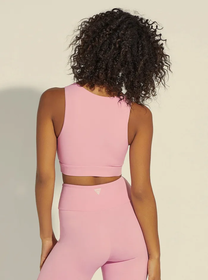 Women Activewear GUESS Pink Evalyn Active Top