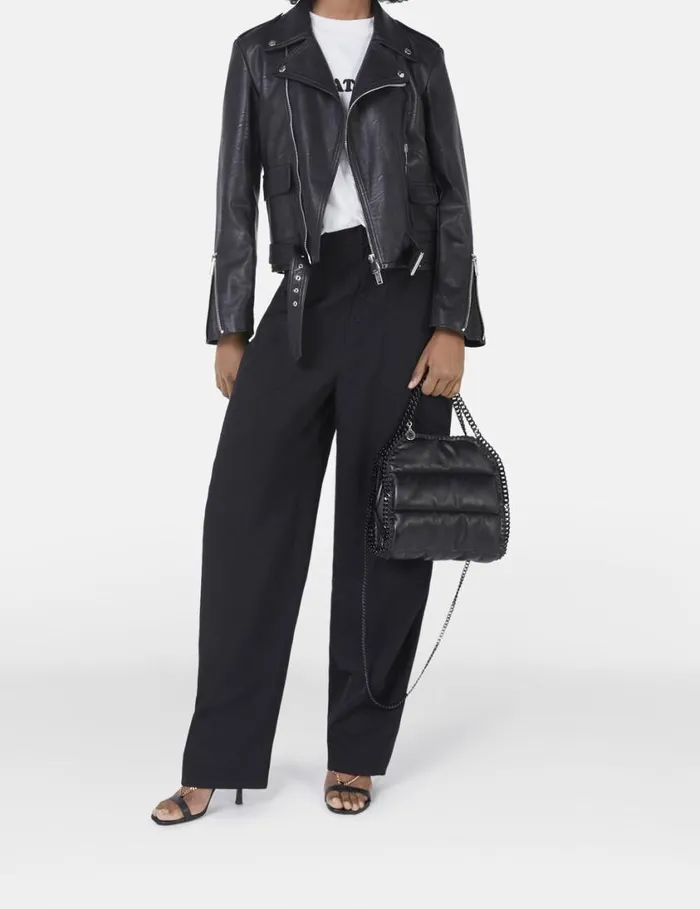 Women Alter Mat Biker Jacket Black Stella McCartney Coats And Jackets