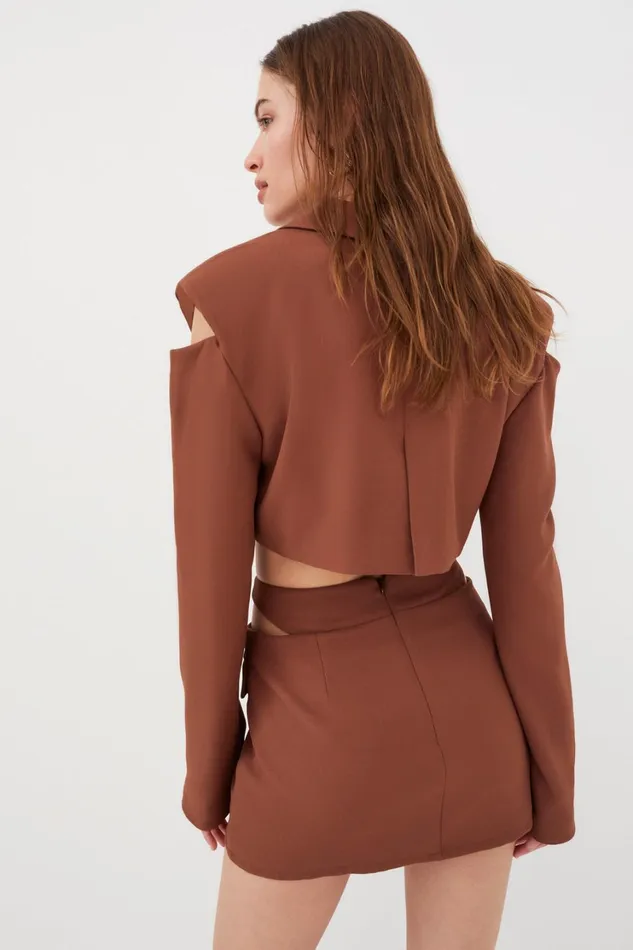 Women Alysa Crop Top Brown For Love and Lemons Tops Women Alysa Crop Top Brown For Love and Lemons Tops